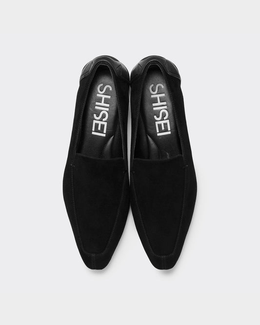 CHISEL TOE SUEDE SLIPON / BLACK