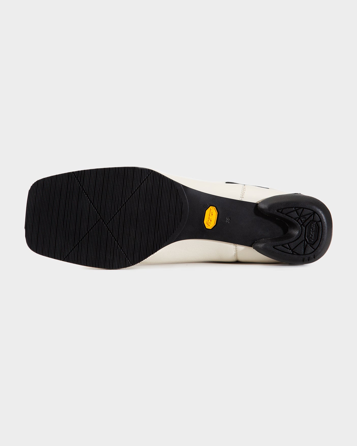 SQUARE SIDE GORE BOOTS / WHITExBLACK