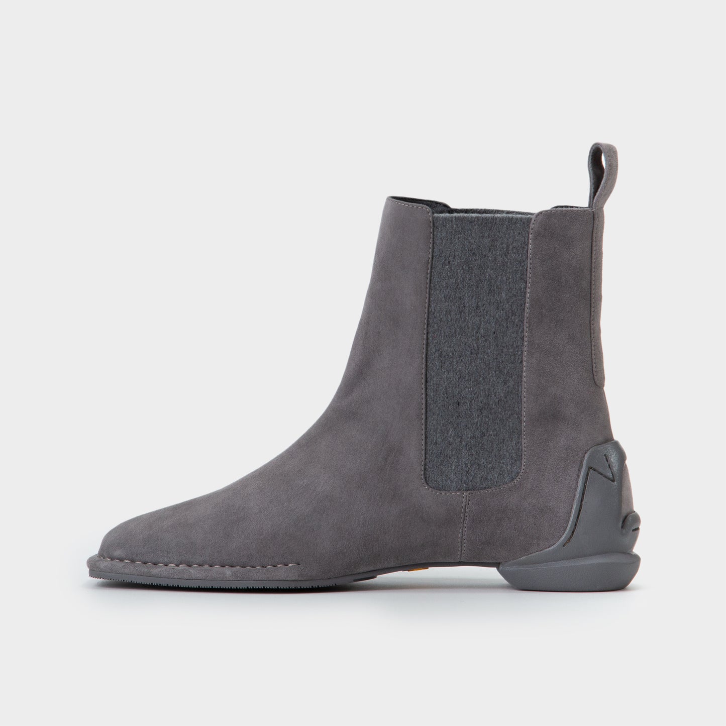 SQUARE SIDE GORE BOOTS / GRAY(SUEDE)