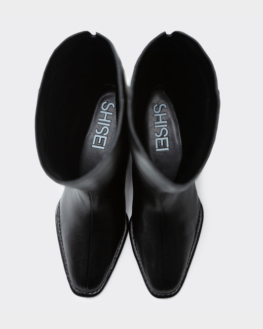 CHISEL KNEE BOOTS / BLACK