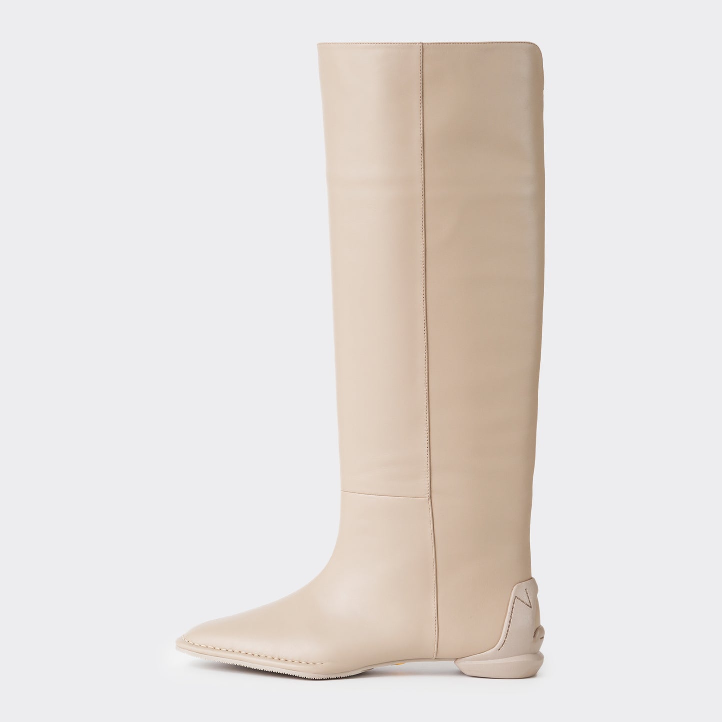 CHISEL KNEE BOOTS / BEIGE