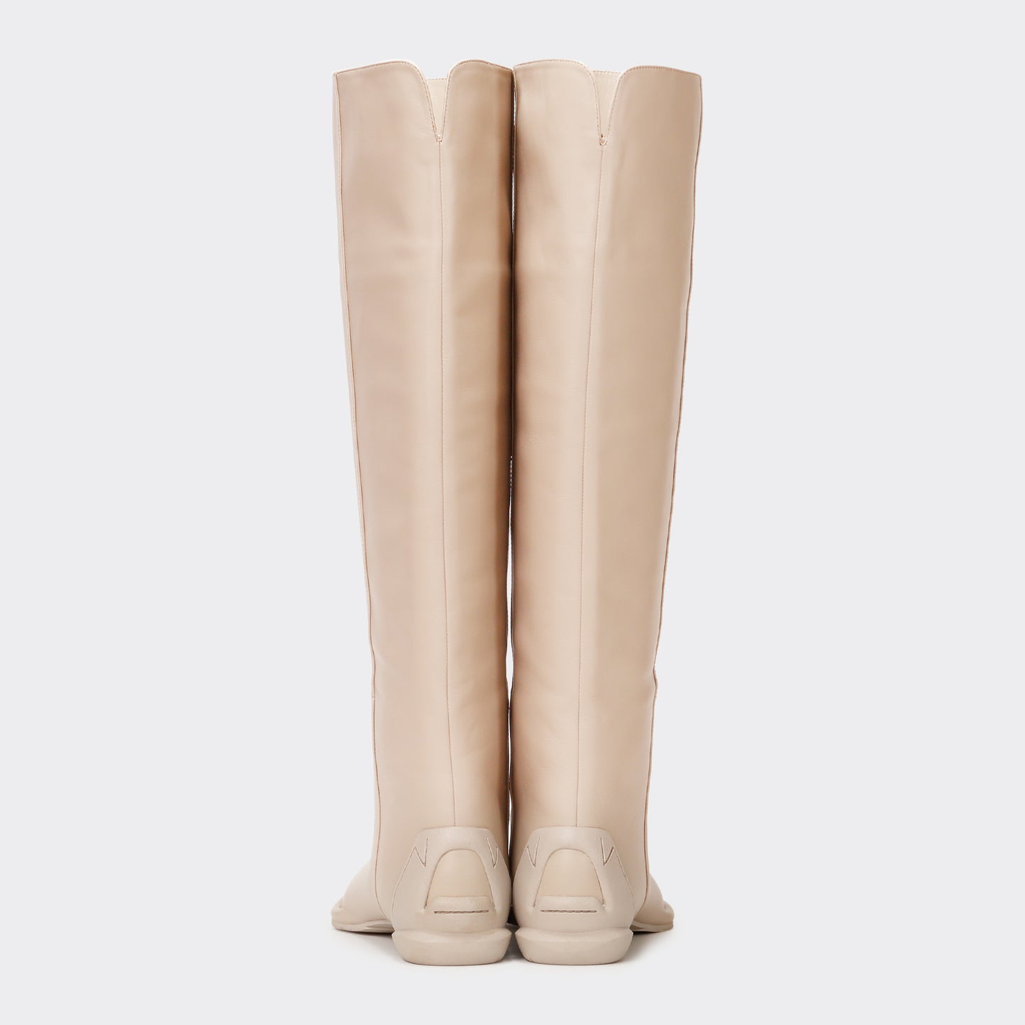 CHISEL KNEE BOOTS / BEIGE