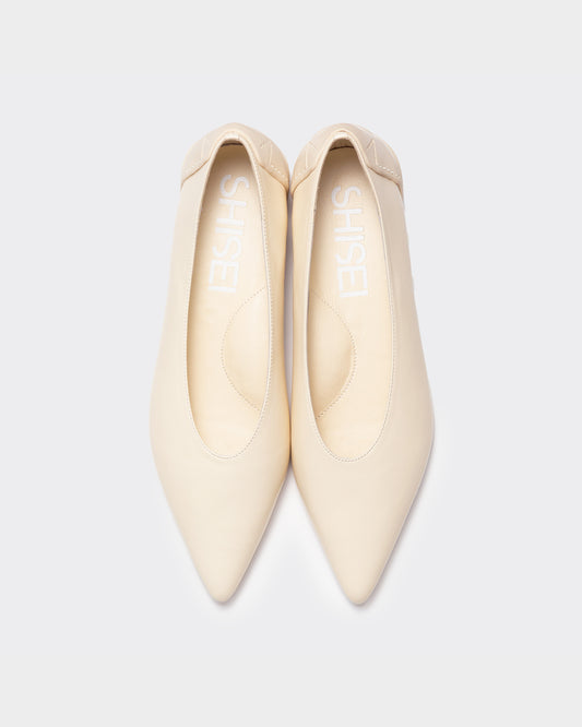 MM POINTED U PUMPS / IVORY