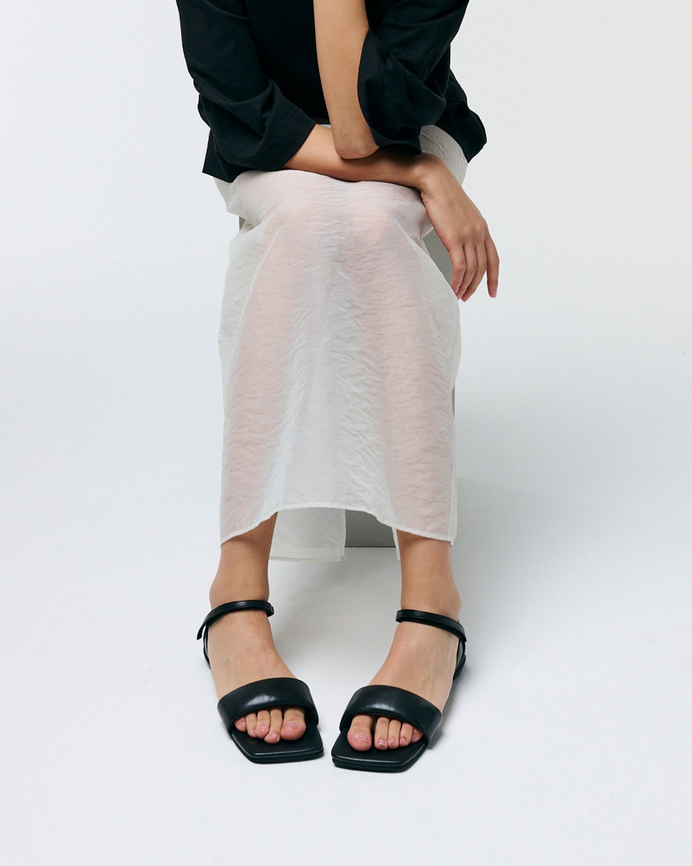 MM PADDED SANDALS / BLACK