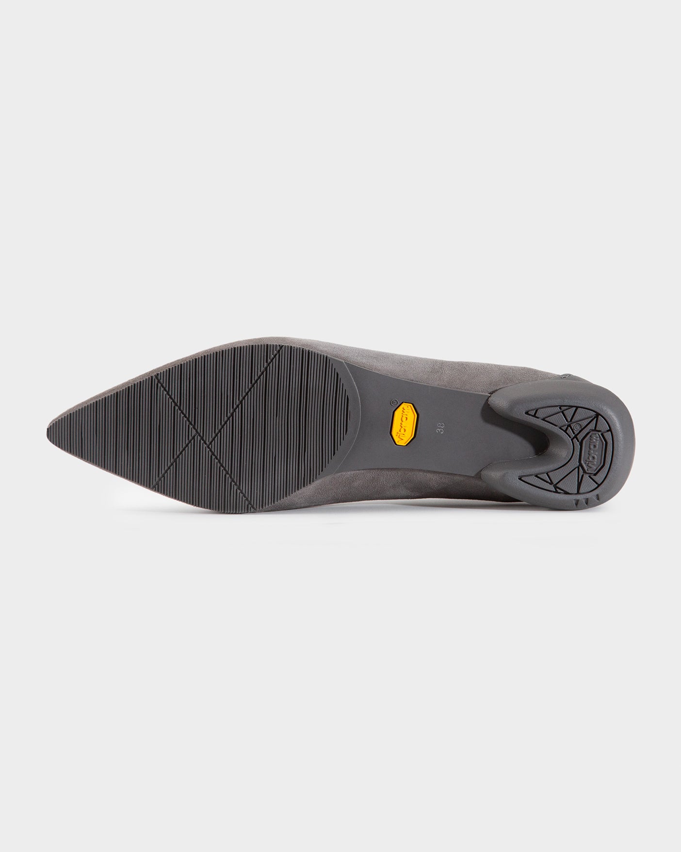 MM POINTED SUEDE U PUMPS / GRAY