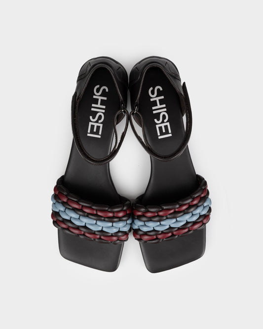 PADDED MESH SANDALS / MULTI BROWN