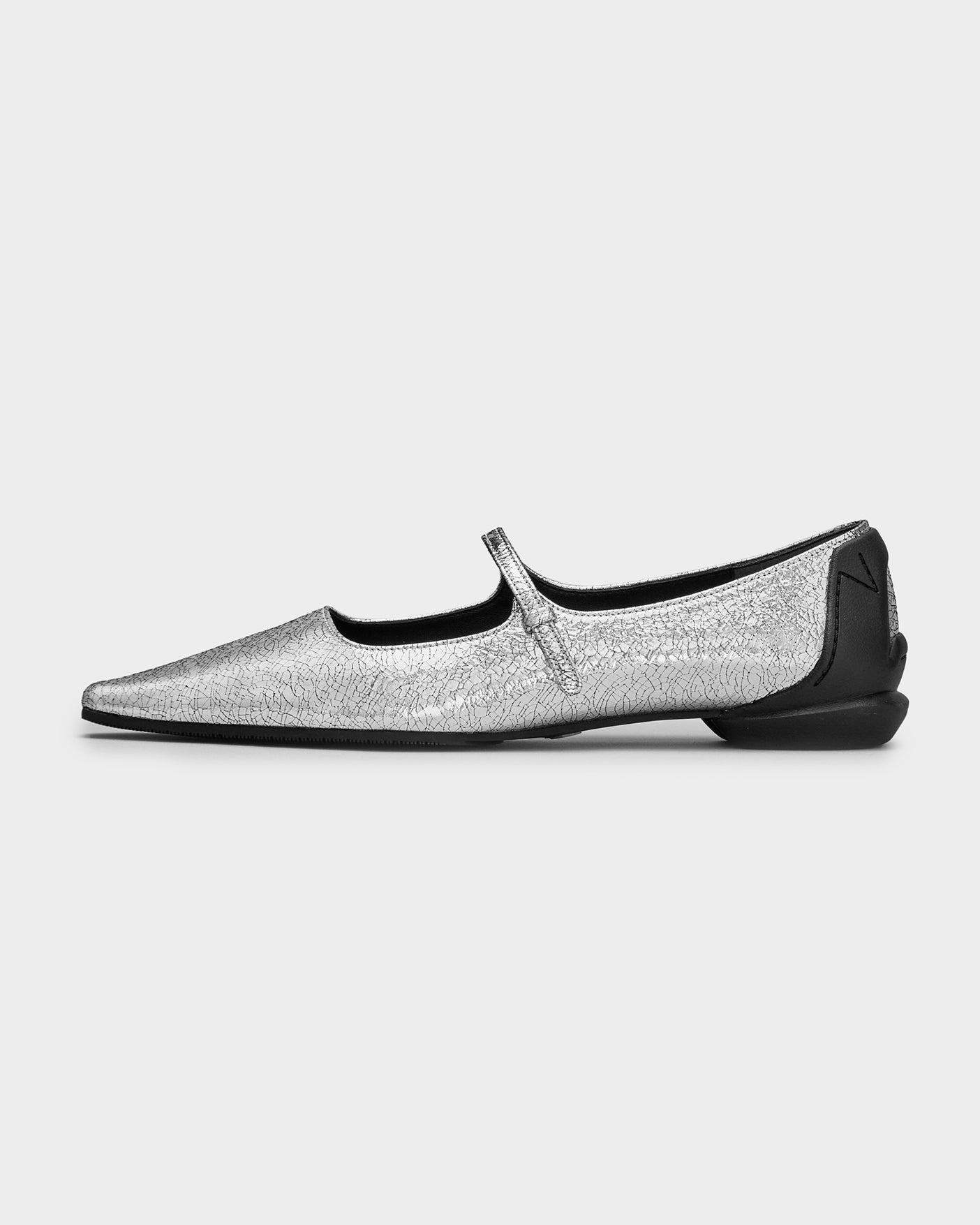CHISEL TOE MARY JANE / SILVER