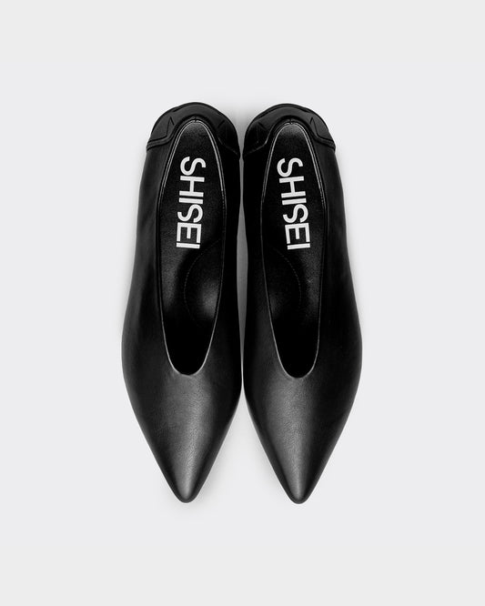 POINTED SLIT PUMPS / BLACK