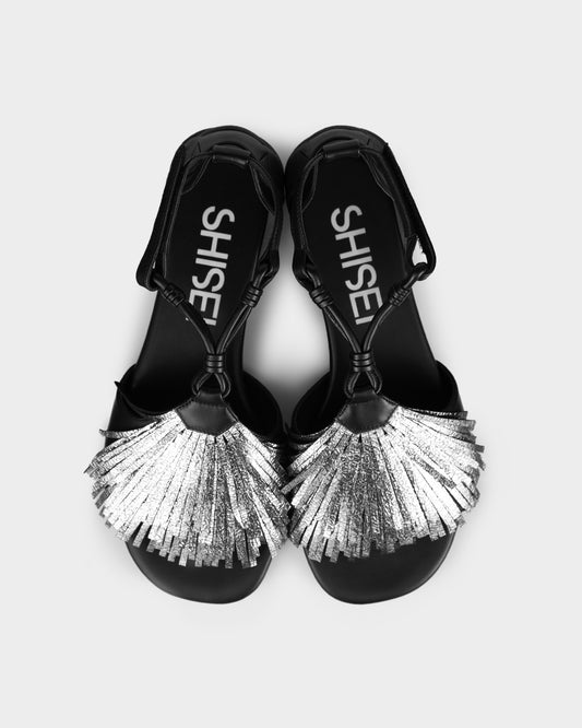 FRINGE SANDALS / SILVER