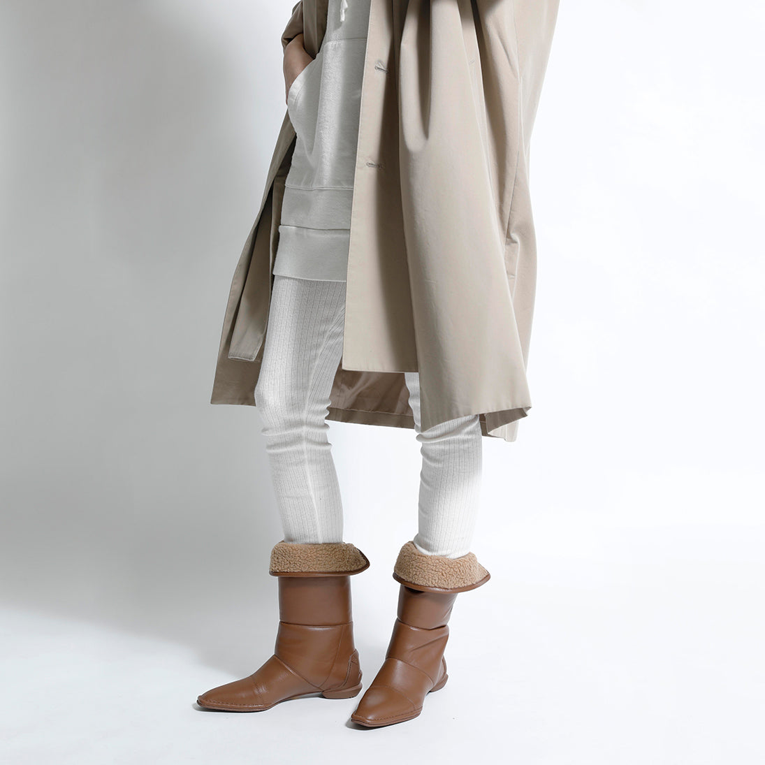 CHISEL PADDED BOOTS / BROWN