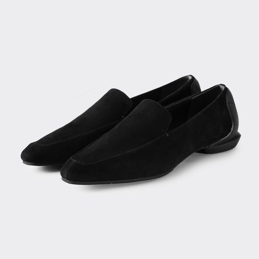 CHISEL TOE SUEDE SLIPON / BLACK