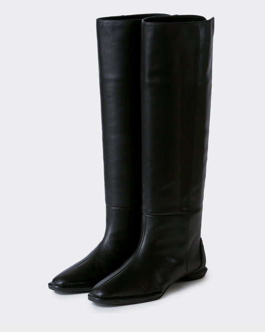 CHISEL KNEE BOOTS / BLACK