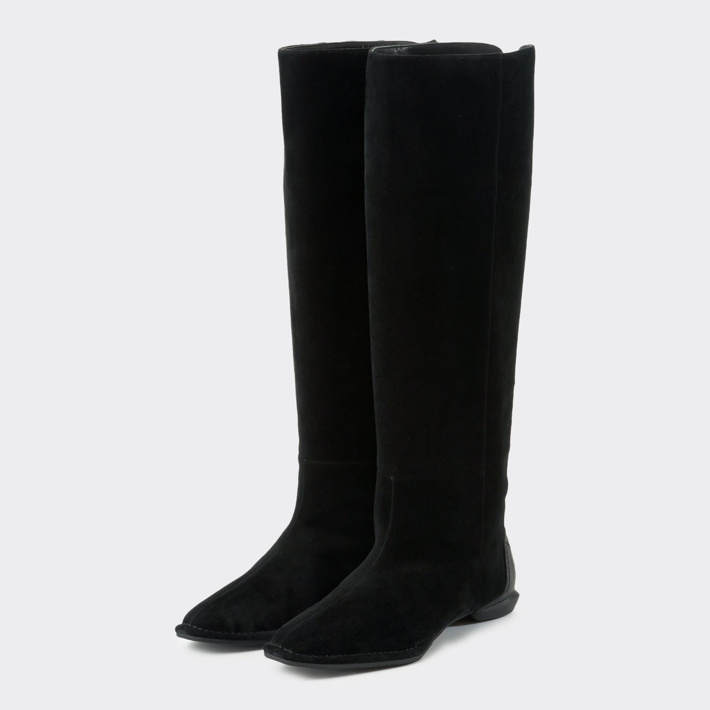 CHISEL KNEE BOOTS / BLACK(SUEDE)