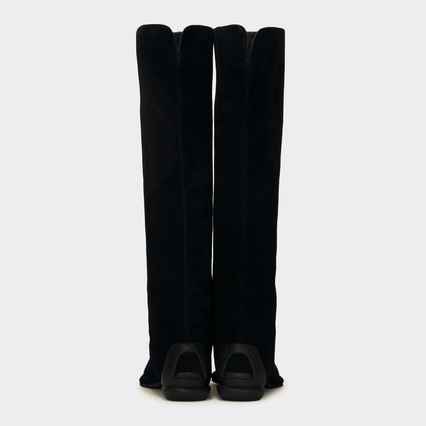 CHISEL KNEE BOOTS / BLACK(SUEDE)