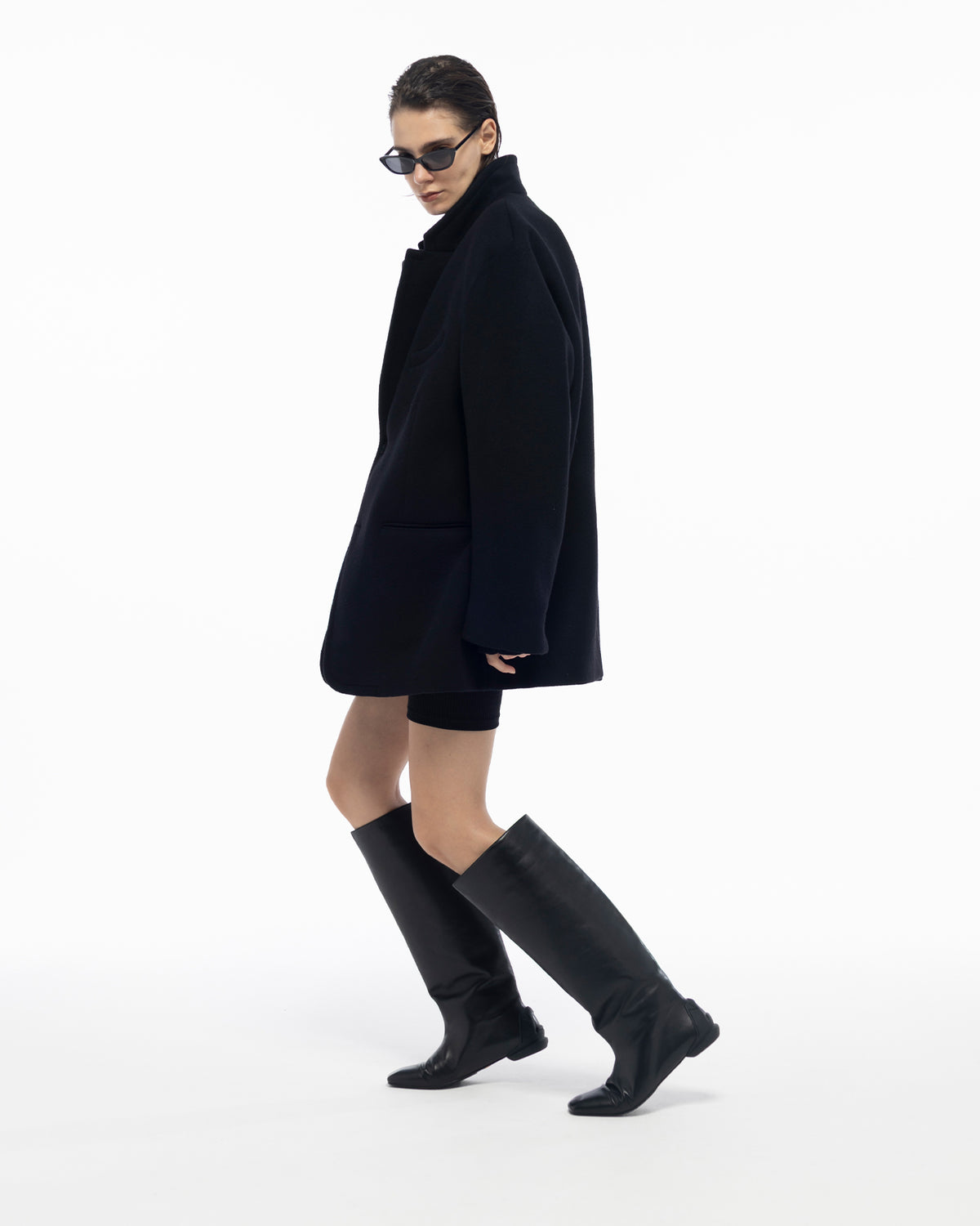 SQUARE BARREL BOOTS / BLACK