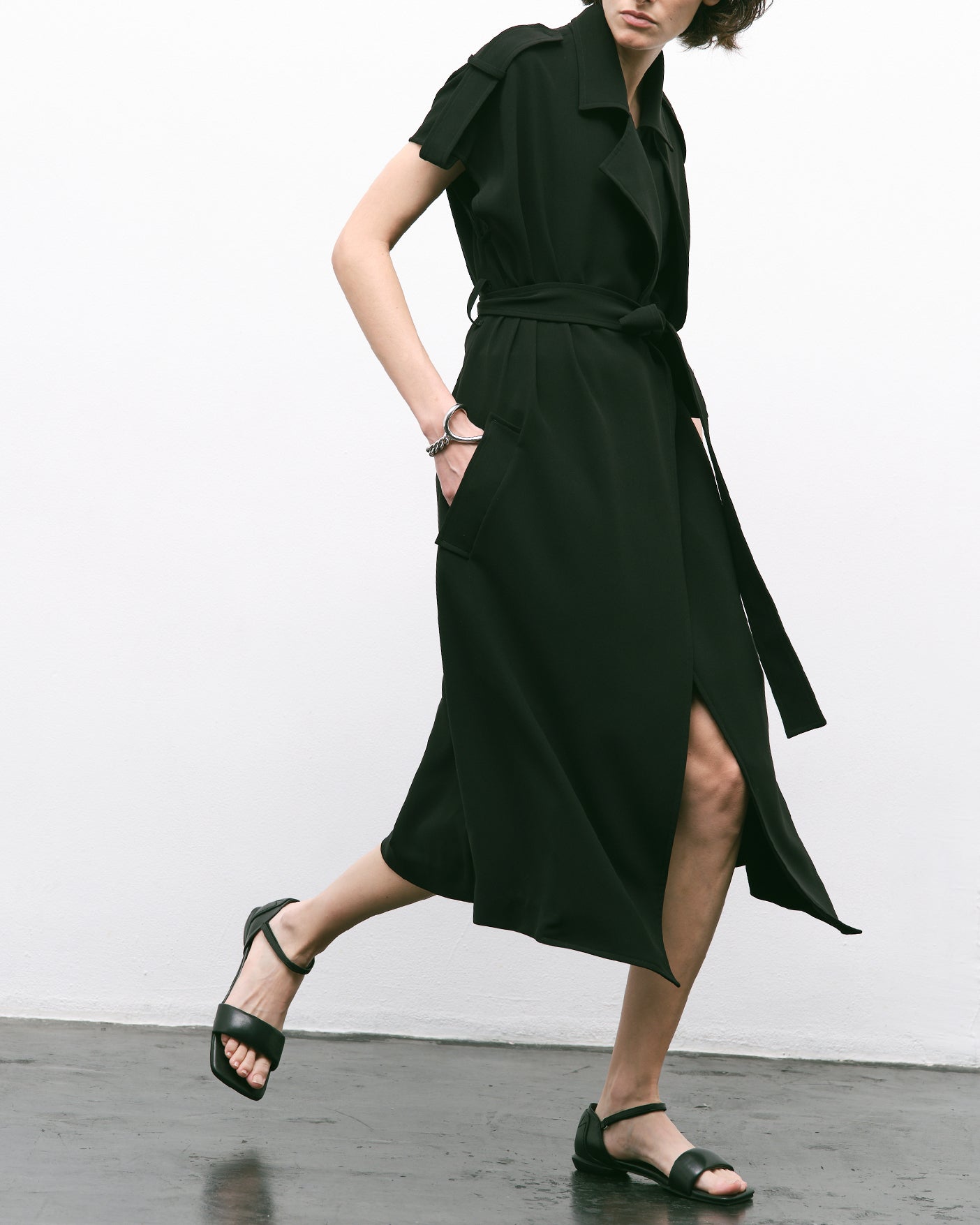 MM PADDED SANDALS / BLACK