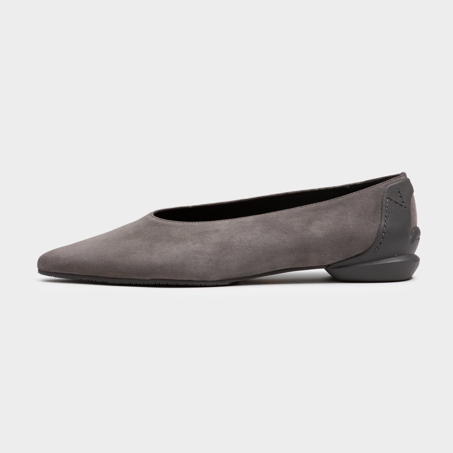 MM POINTED SUEDE U PUMPS / GRAY