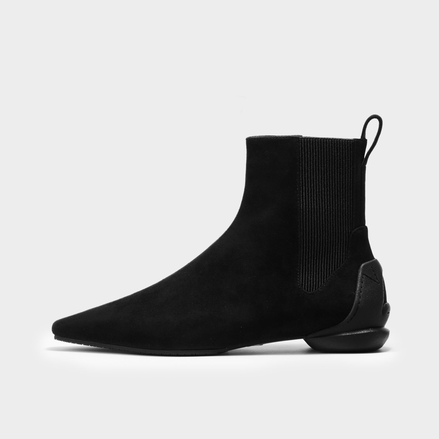 CHISEL TOE ANKLE BOOTS / BLACK(SUEDE)