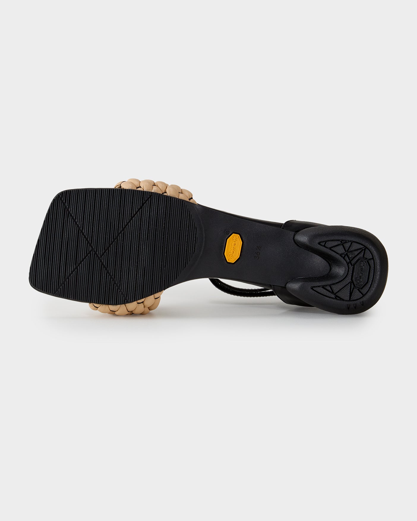 PADDED MESH SANDALS / BEIGExBLACK