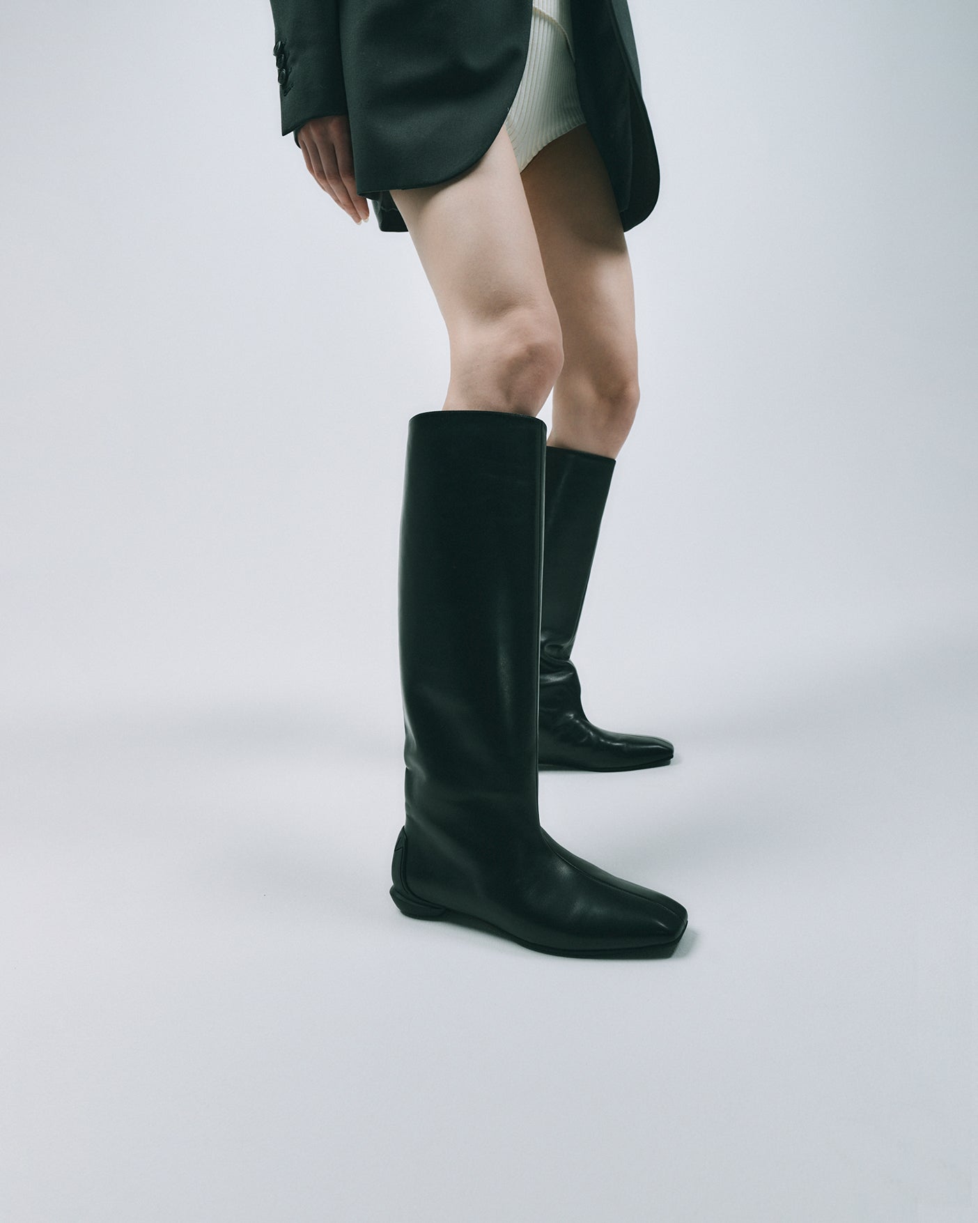 SHISEI シーセイSquare Barrel Shoes黒ロングブーツ 36 SQUARE BARREL BOOTS / BLACK – SHISEI