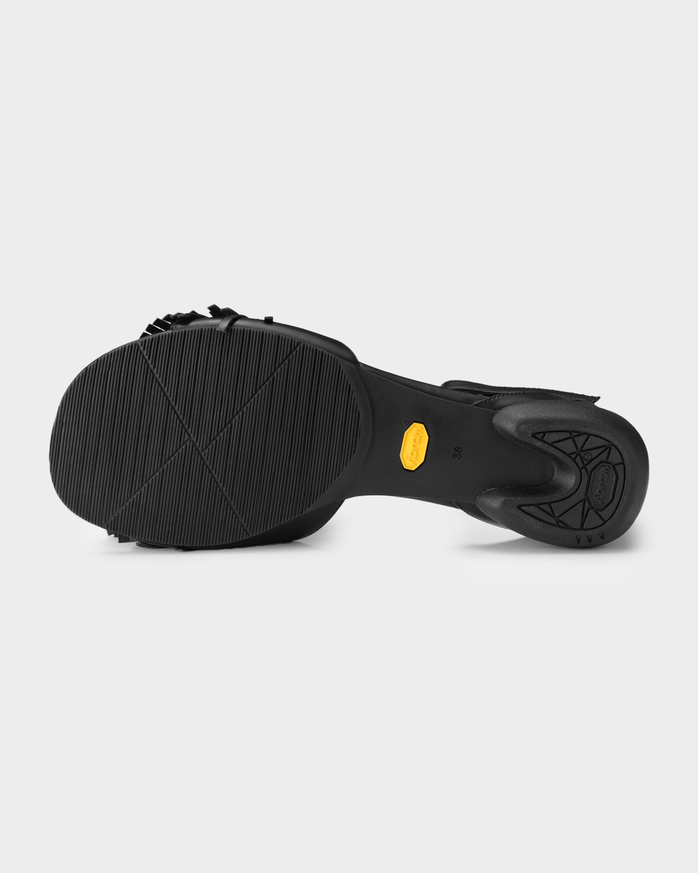 FRINGE SANDALS / BLACK