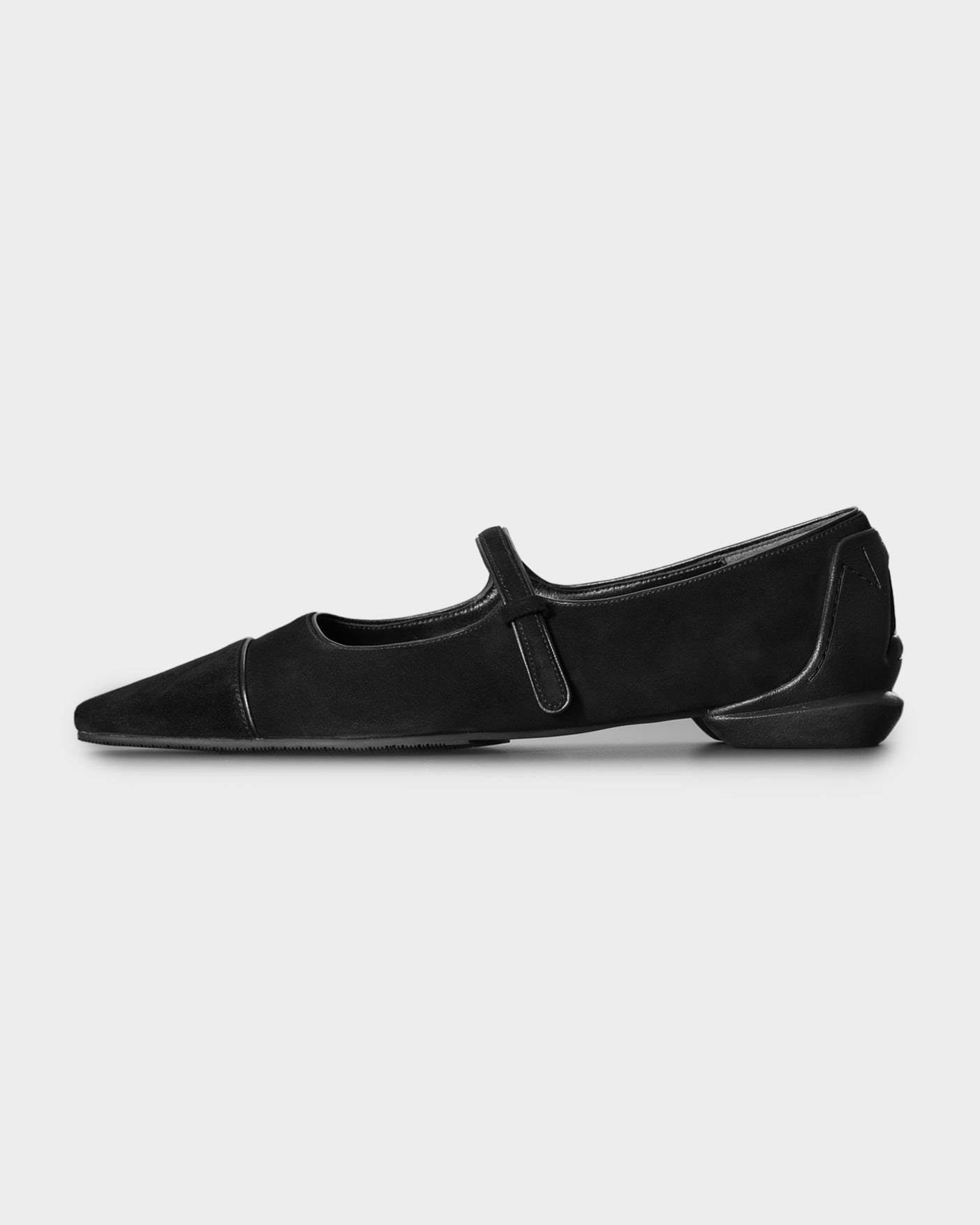 CHISEL TOE BICOLOR MARY JANE / S.BLACK(SUEDE) – SHISEI