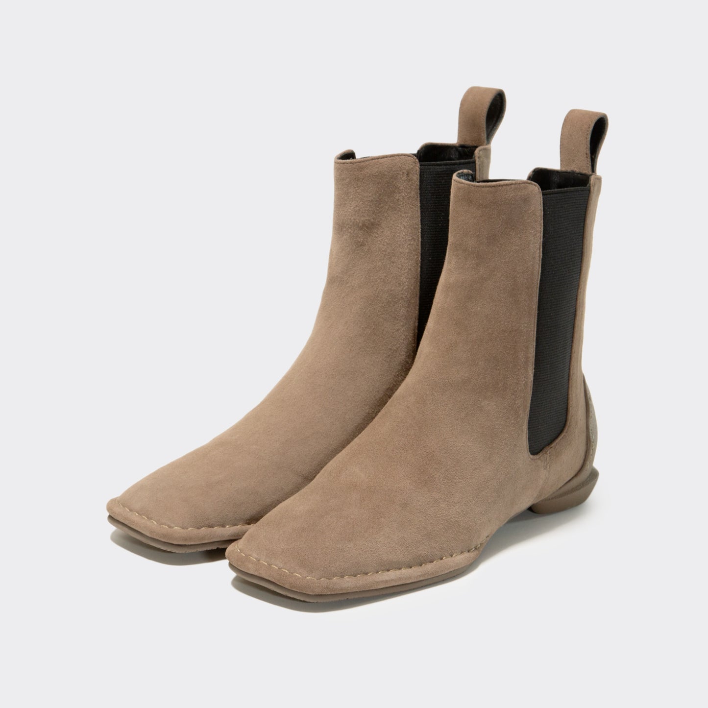 SQUARE SIDE GORE BOOTS / TAUPE(SUEDE)